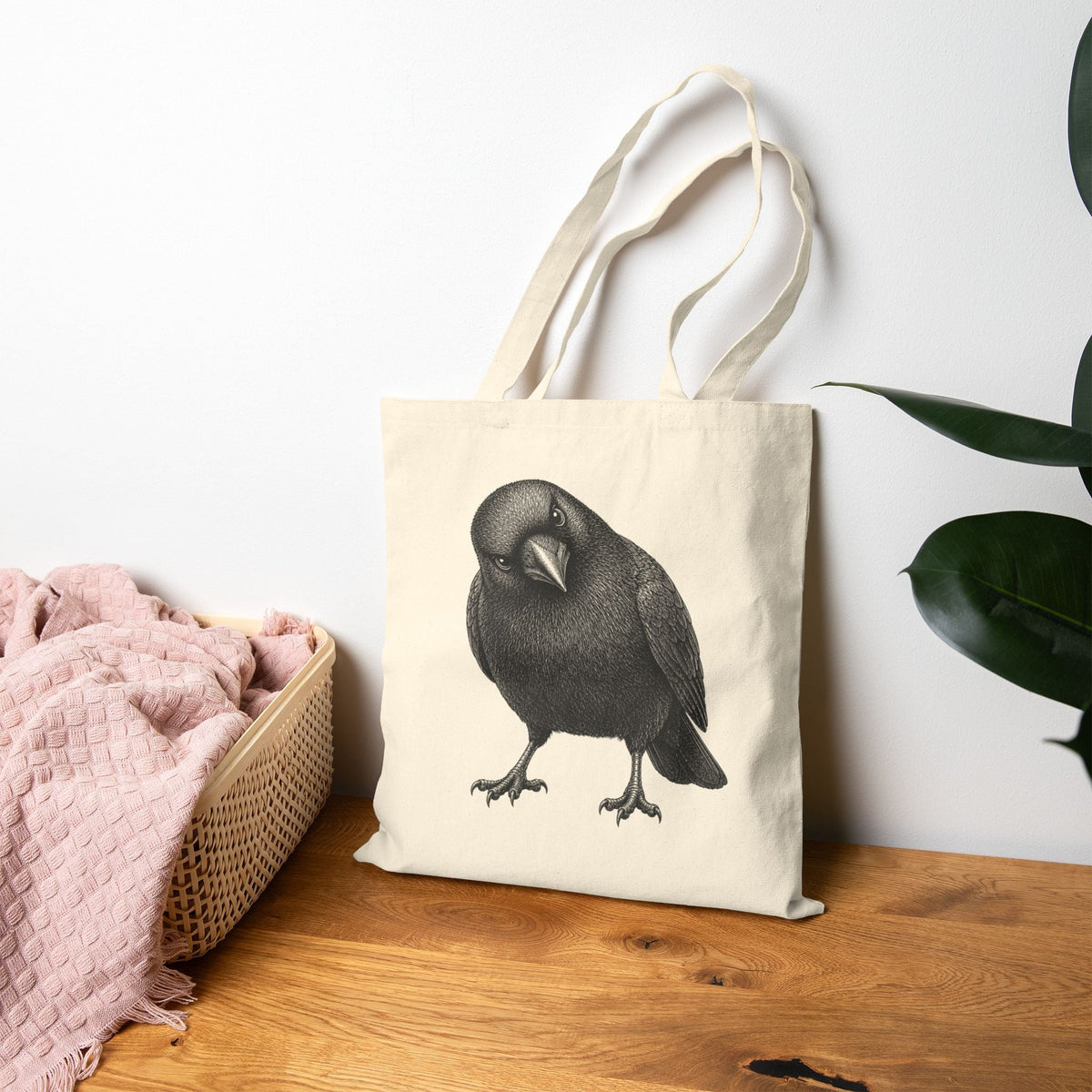 Indignant Crow Canvas Tote Bag