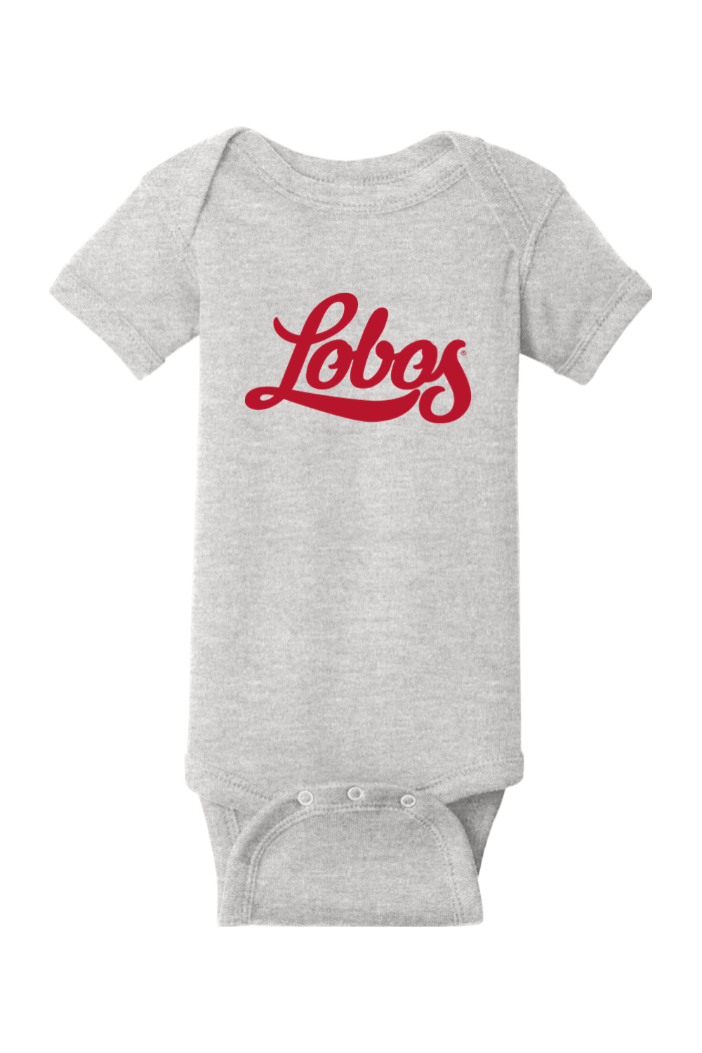 Lobos Script - Rabbit Skins Infant Short Sleeve Baby Rib Bodysuit