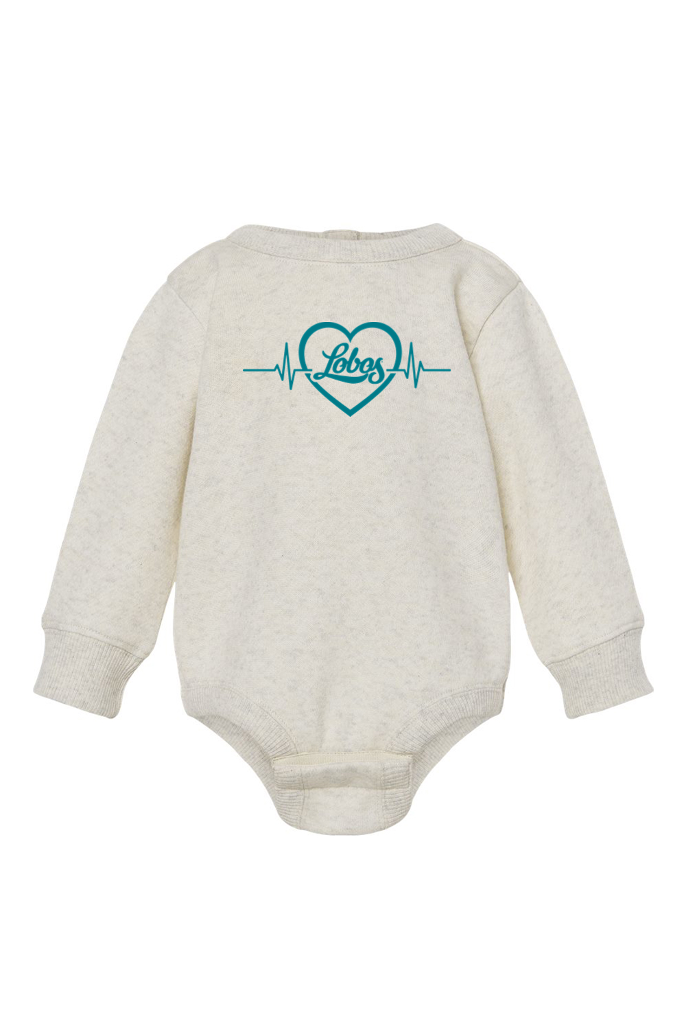 Lobos Heartbeat - Rabbit Skins Infant Fleece Bodysuit