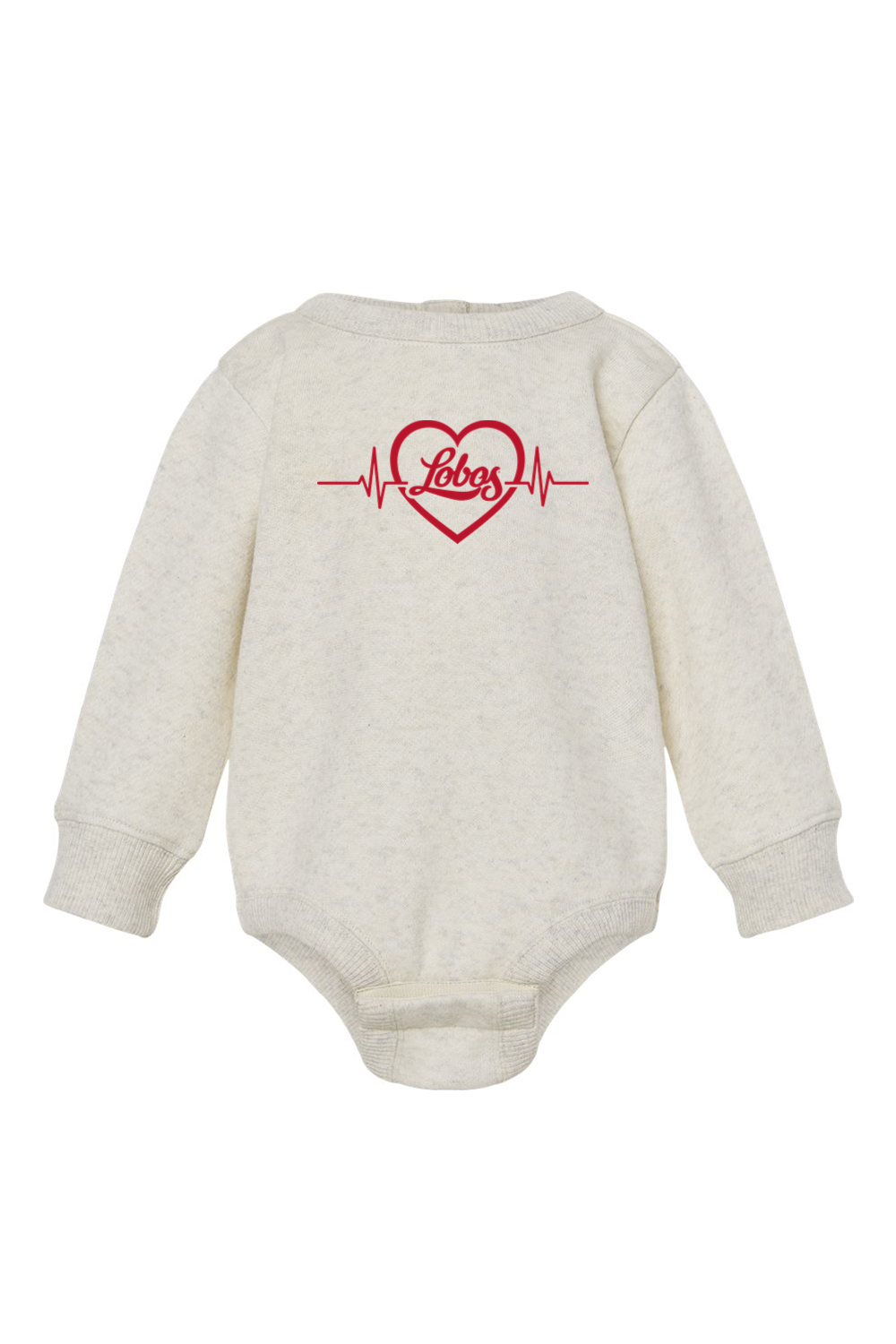 Lobos Heartbeat - Rabbit Skins Infant Fleece Bodysuit