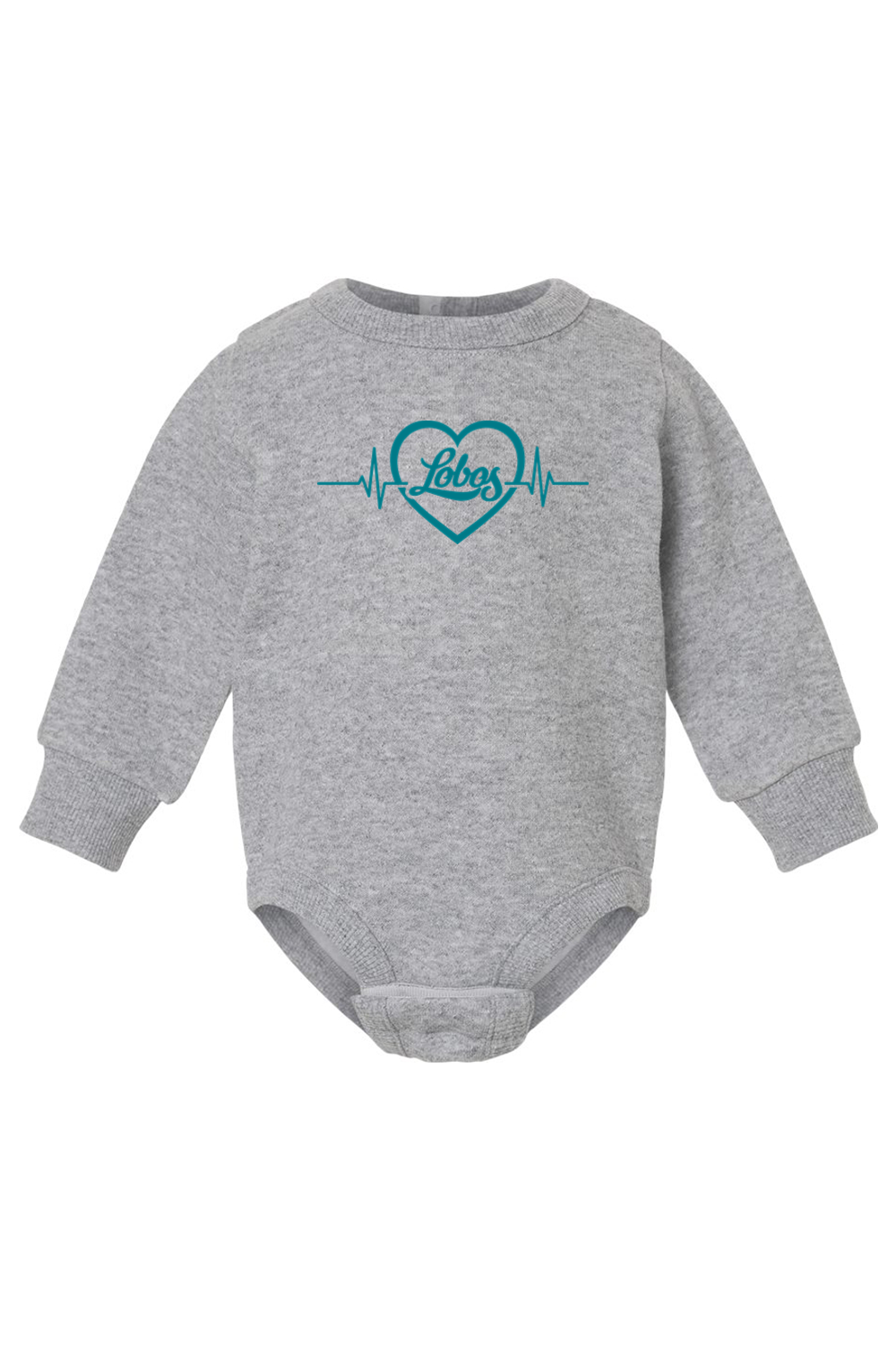 Lobos Heartbeat - Rabbit Skins Infant Fleece Bodysuit