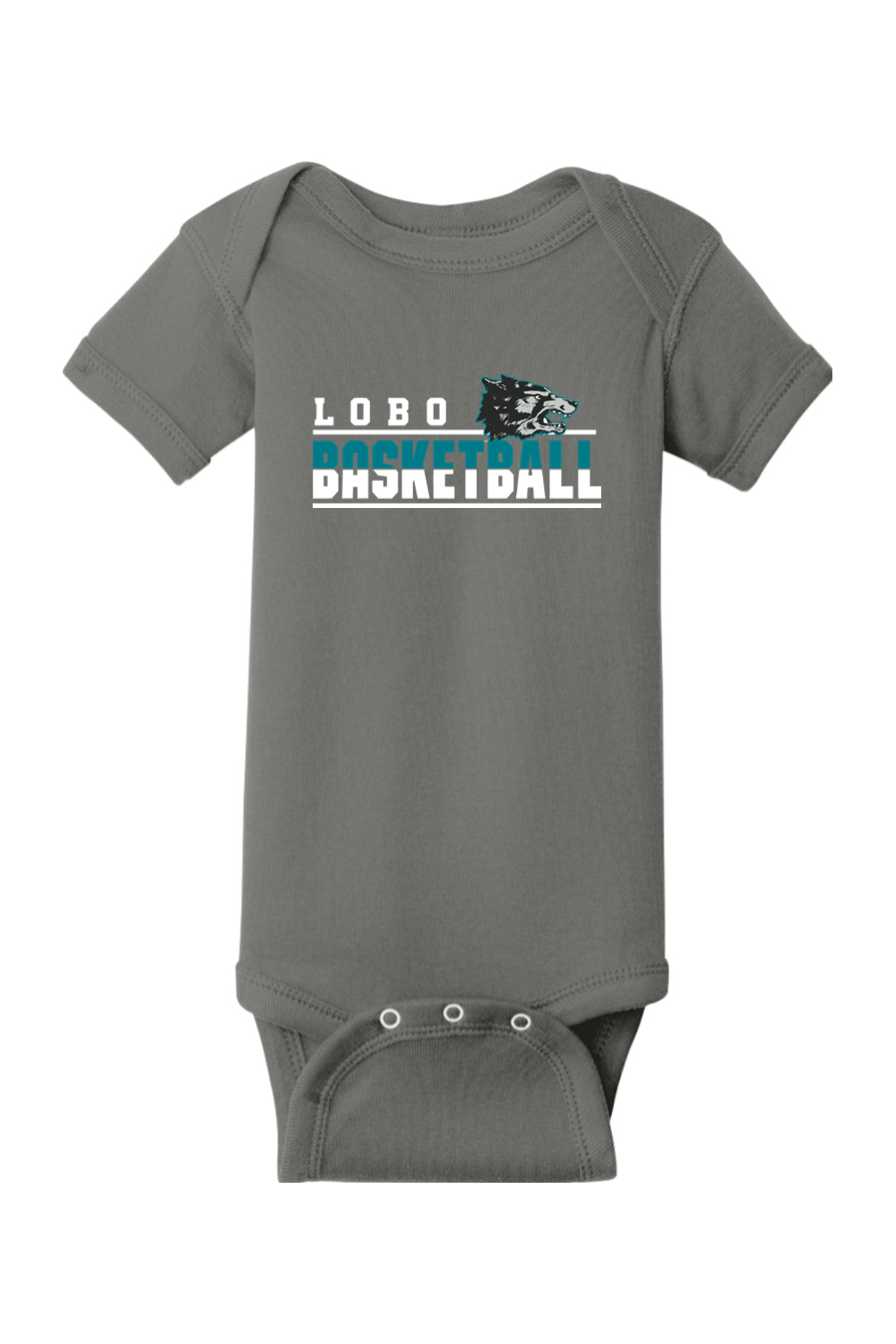 Lobo Basketball Classic - Rabbit Skins Infant Short Sleeve Baby Rib Bodysuit