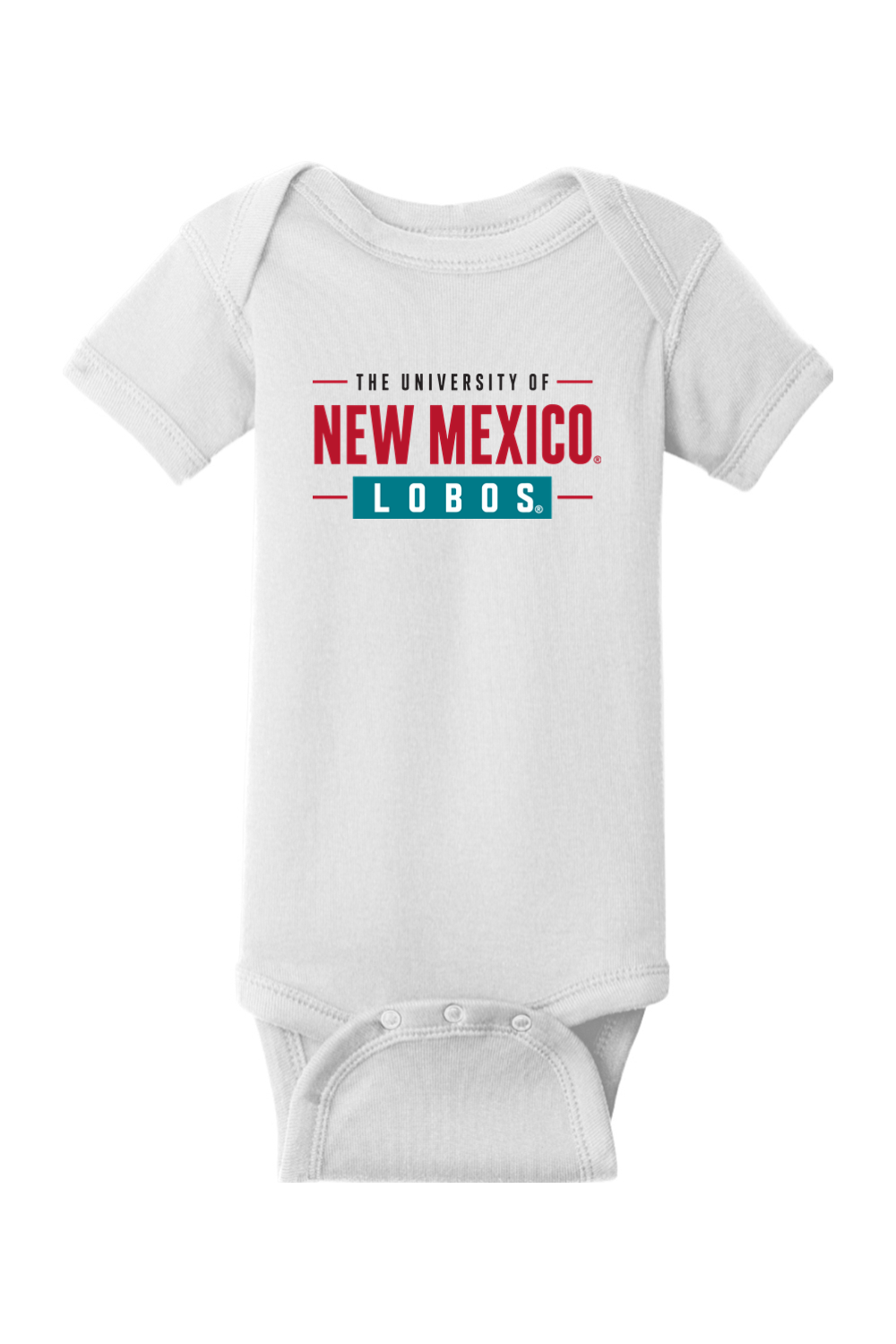 New Mexico Bold - Rabbit Skins Infant Short Sleeve Baby Rib Bodysuit