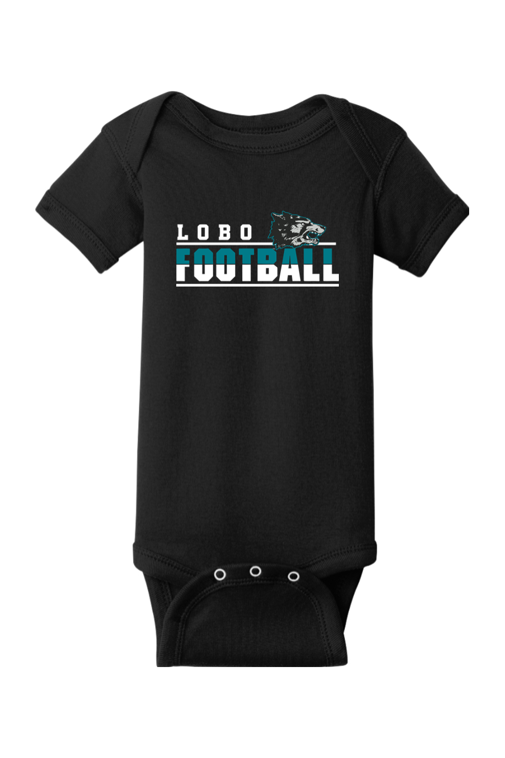 Lobo Football Classic - Rabbit Skins Infant Short Sleeve Baby Rib Bodysuit