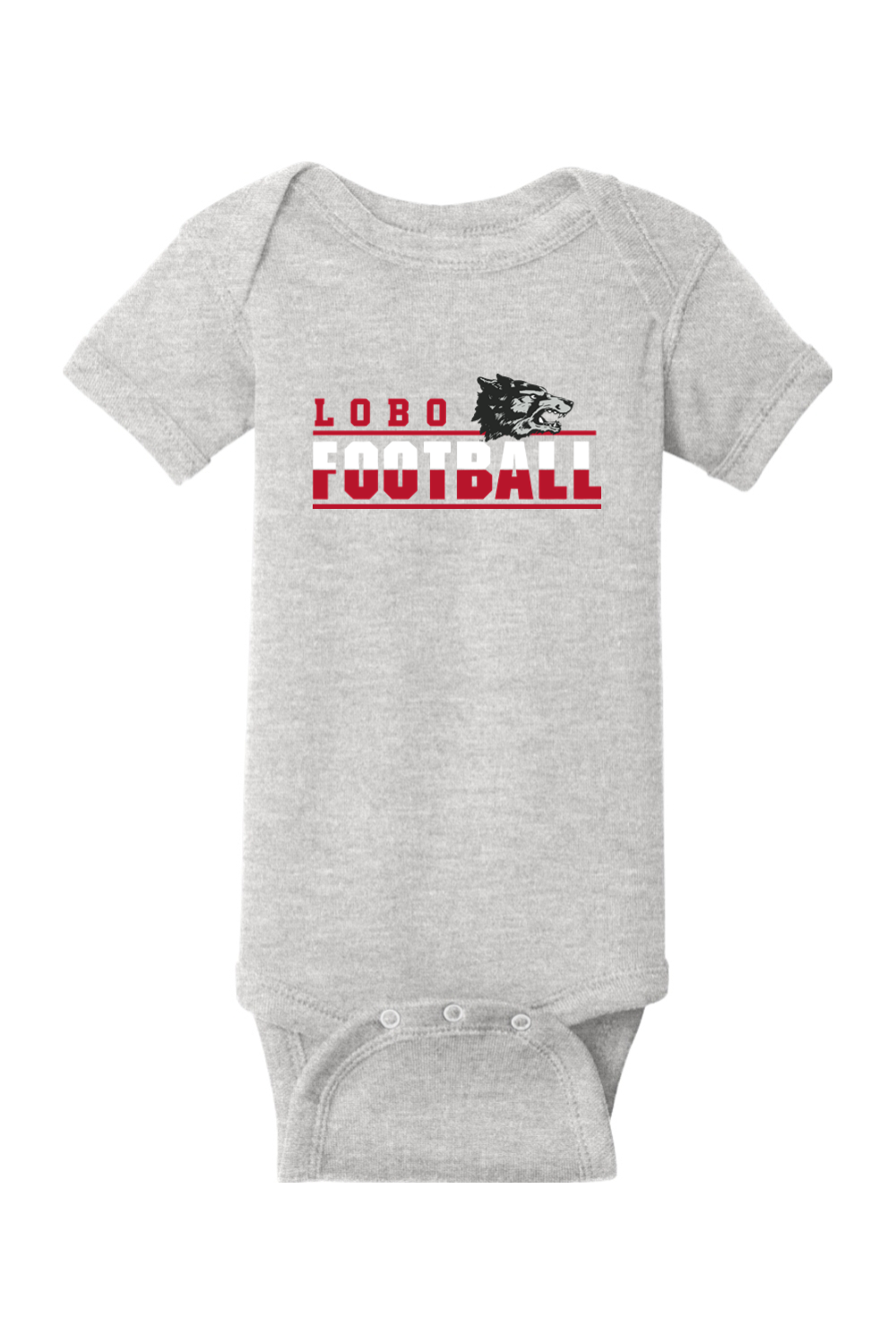 Lobo Football Classic - Rabbit Skins Infant Short Sleeve Baby Rib Bodysuit