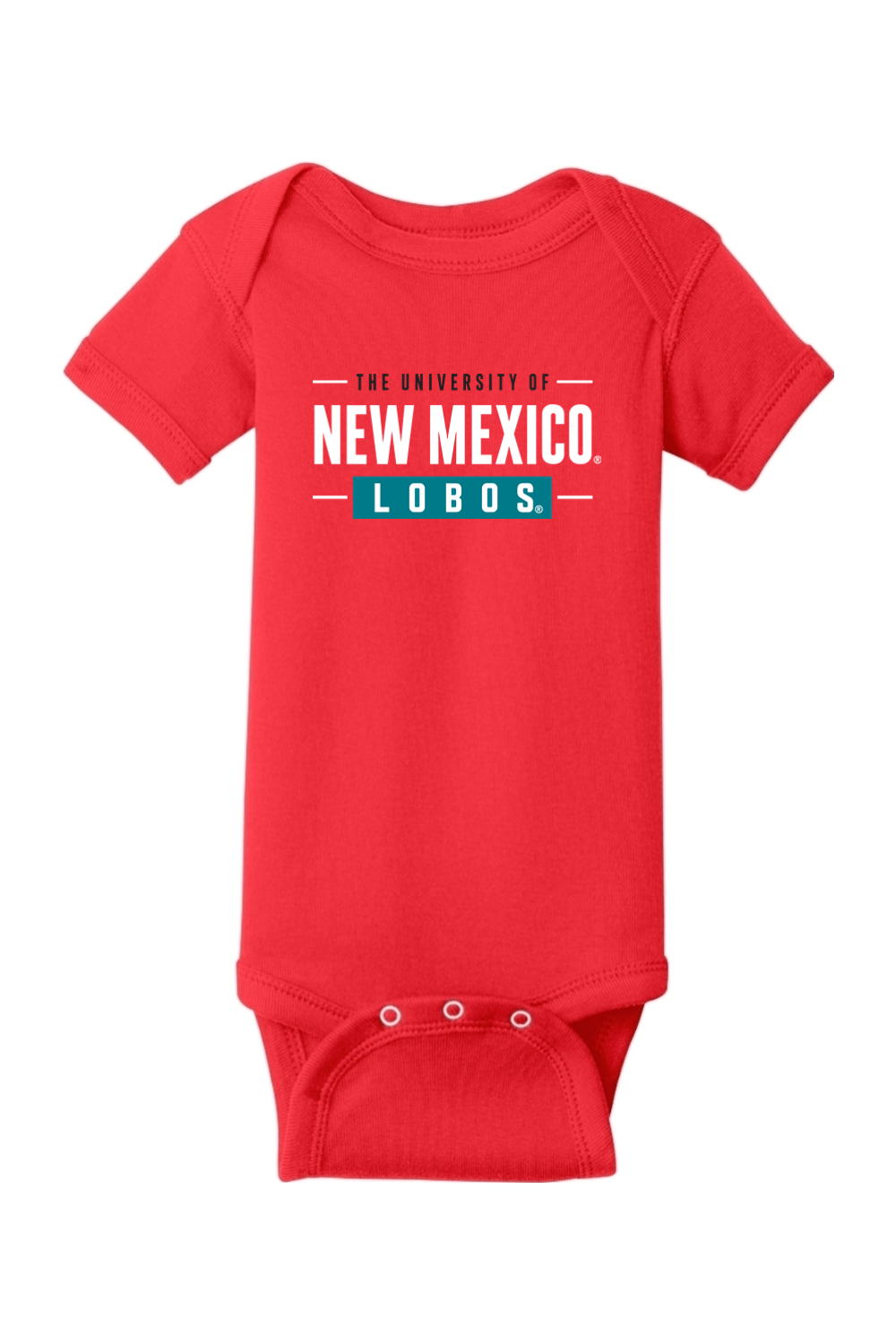 New Mexico Bold - Rabbit Skins Infant Short Sleeve Baby Rib Bodysuit