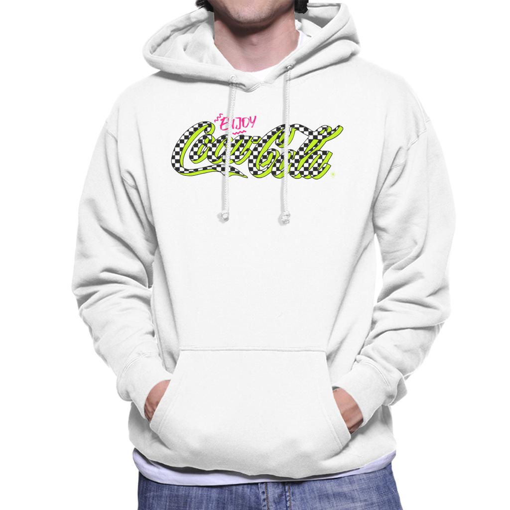 Coca Cola Retro Checkboard Logo Men's Hooded Sweatshirt product image 4