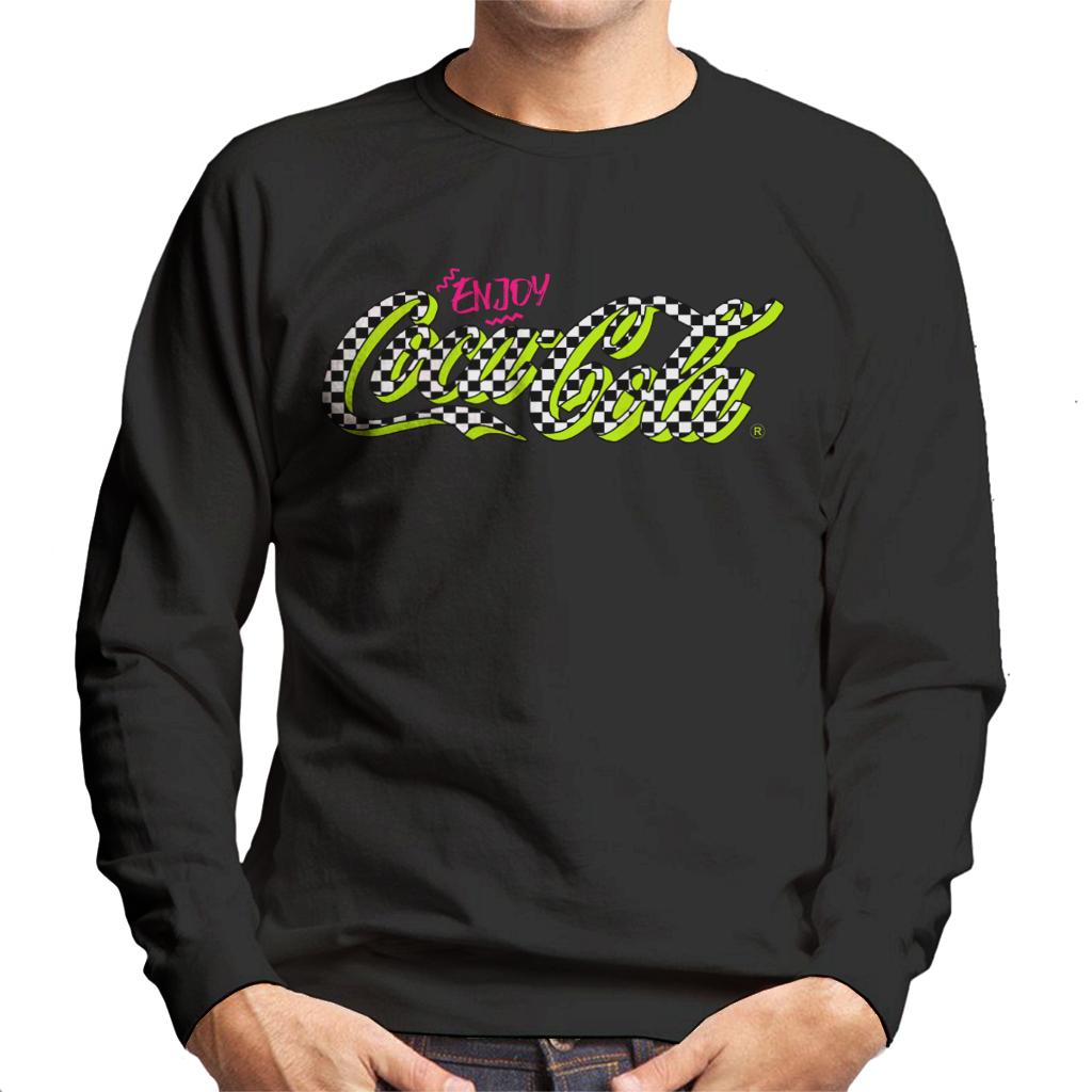 Coca Cola Retro Checkboard Logo Men's Sweatshirt product image 1