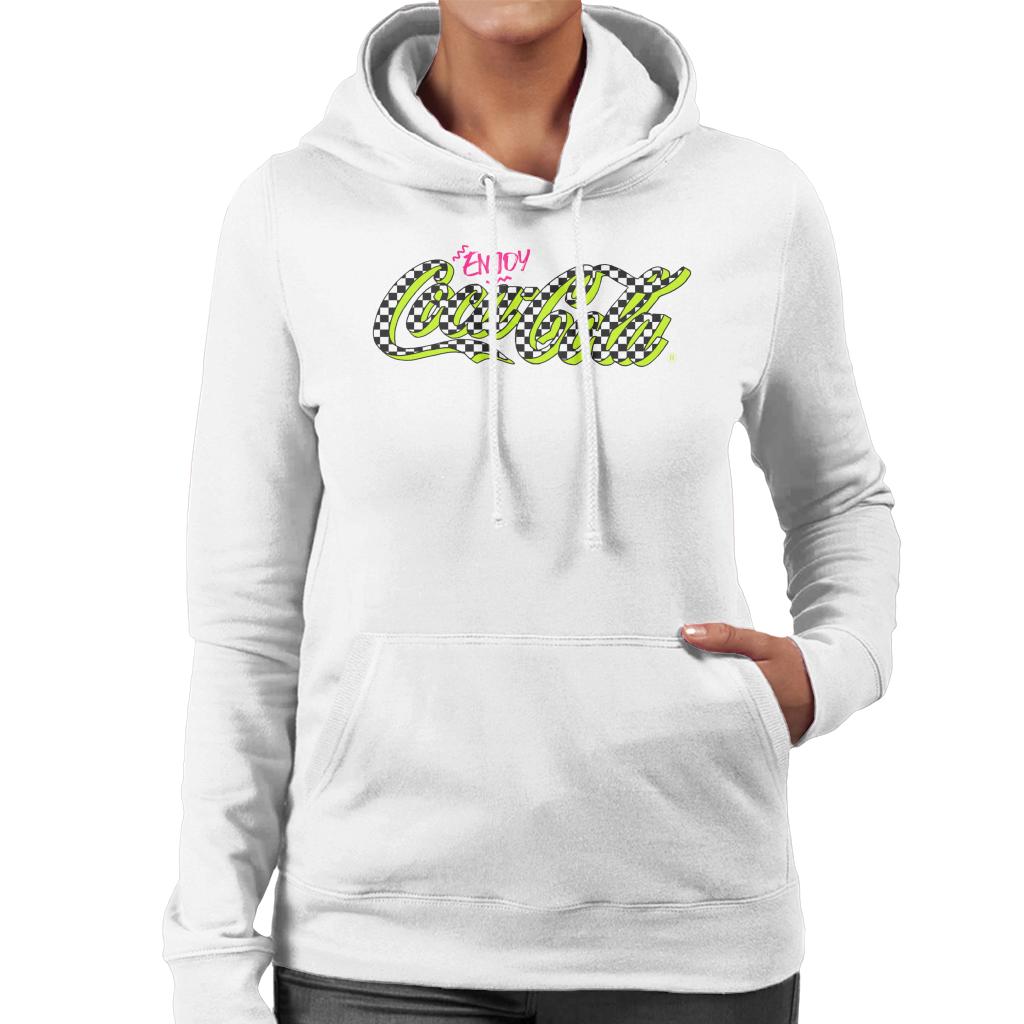 Coca Cola Retro Checkboard Logo Women's Hooded Sweatshirt product image 4
