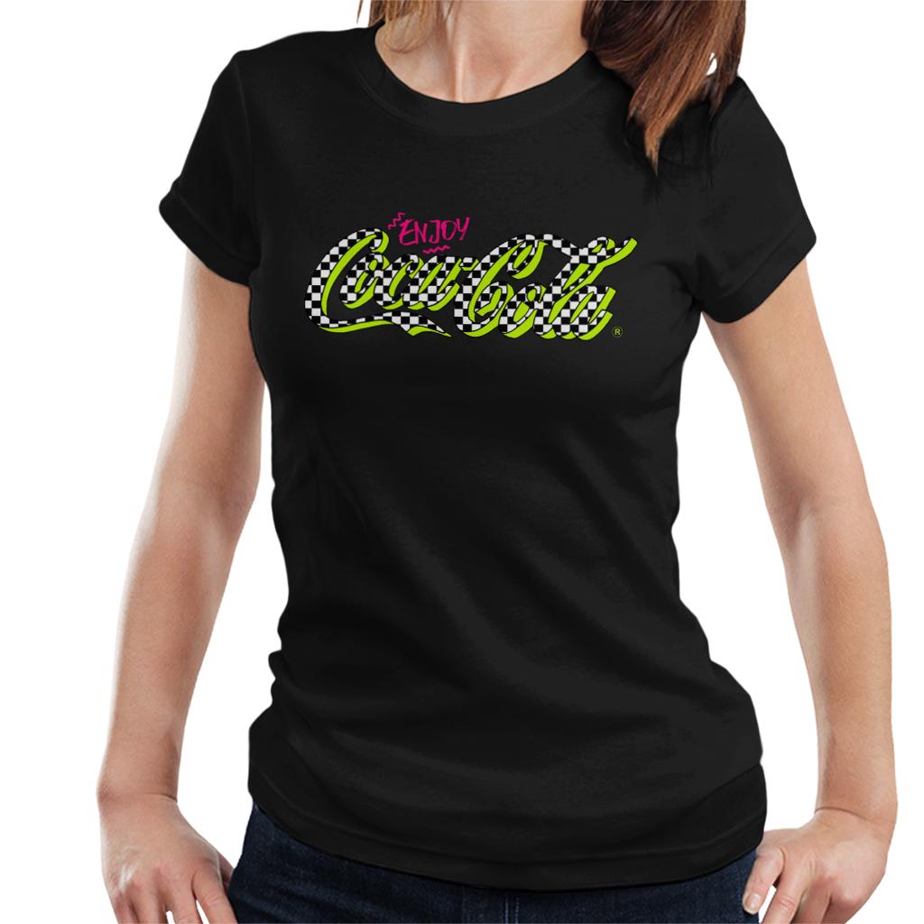 Coca Cola Retro Checkboard Logo Women's T-Shirt product image 1