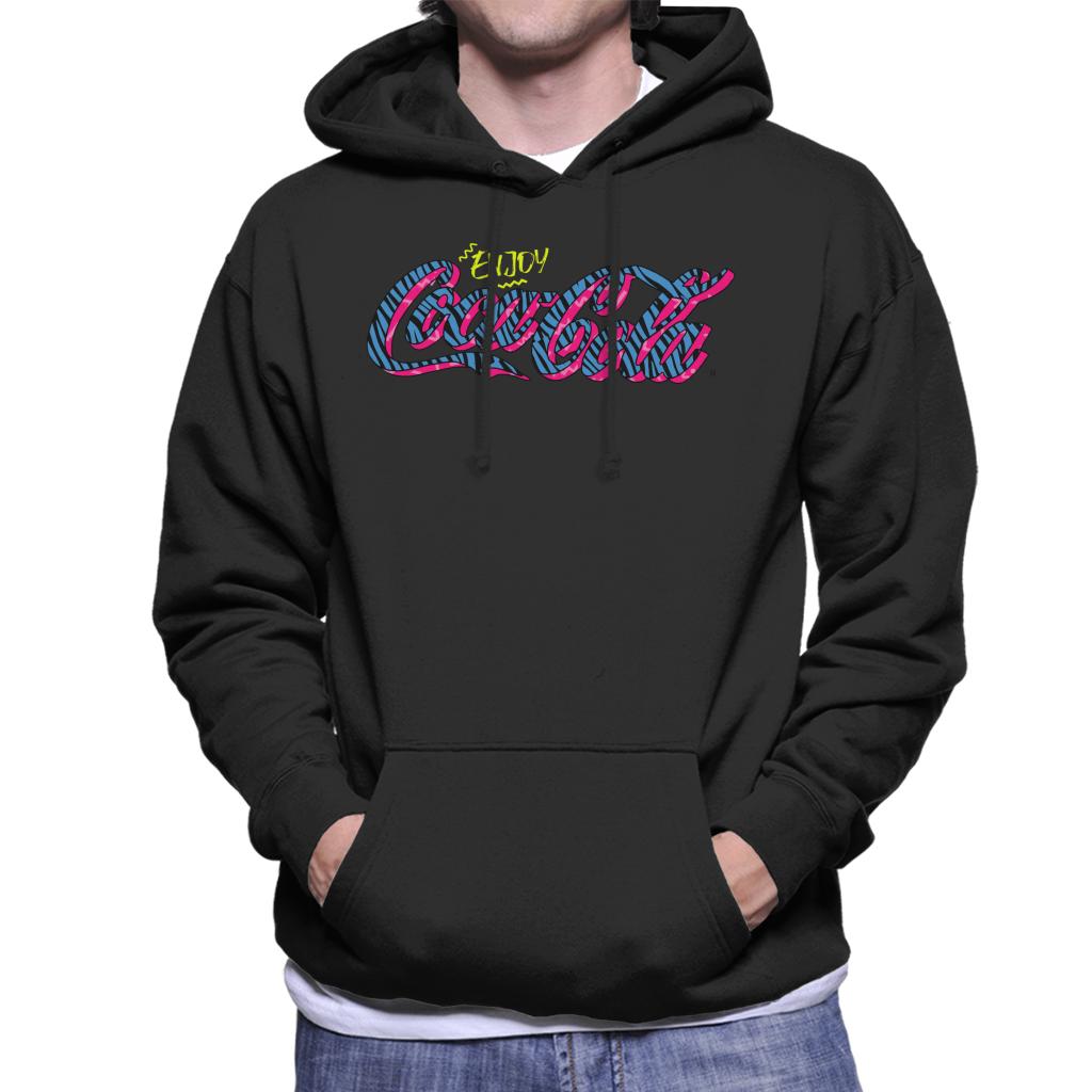 Coca Cola Retro Zebra Logo Men's Hooded Sweatshirt product image 1