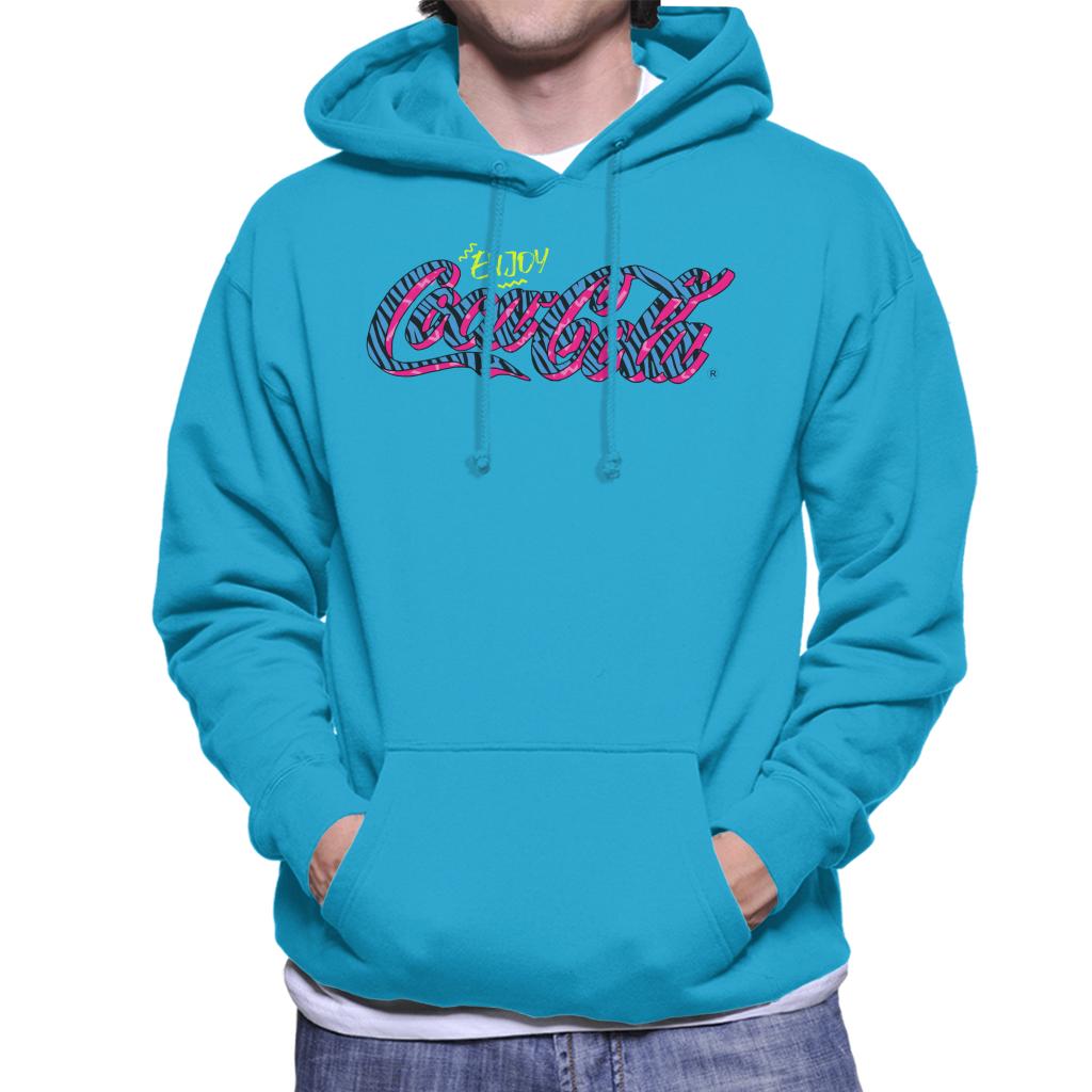 Coca Cola Retro Zebra Logo Men's Hooded Sweatshirt product image 6