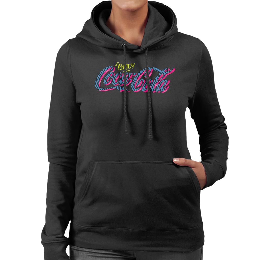 Coca Cola Retro Zebra Logo Women's Hooded Sweatshirt product image 1