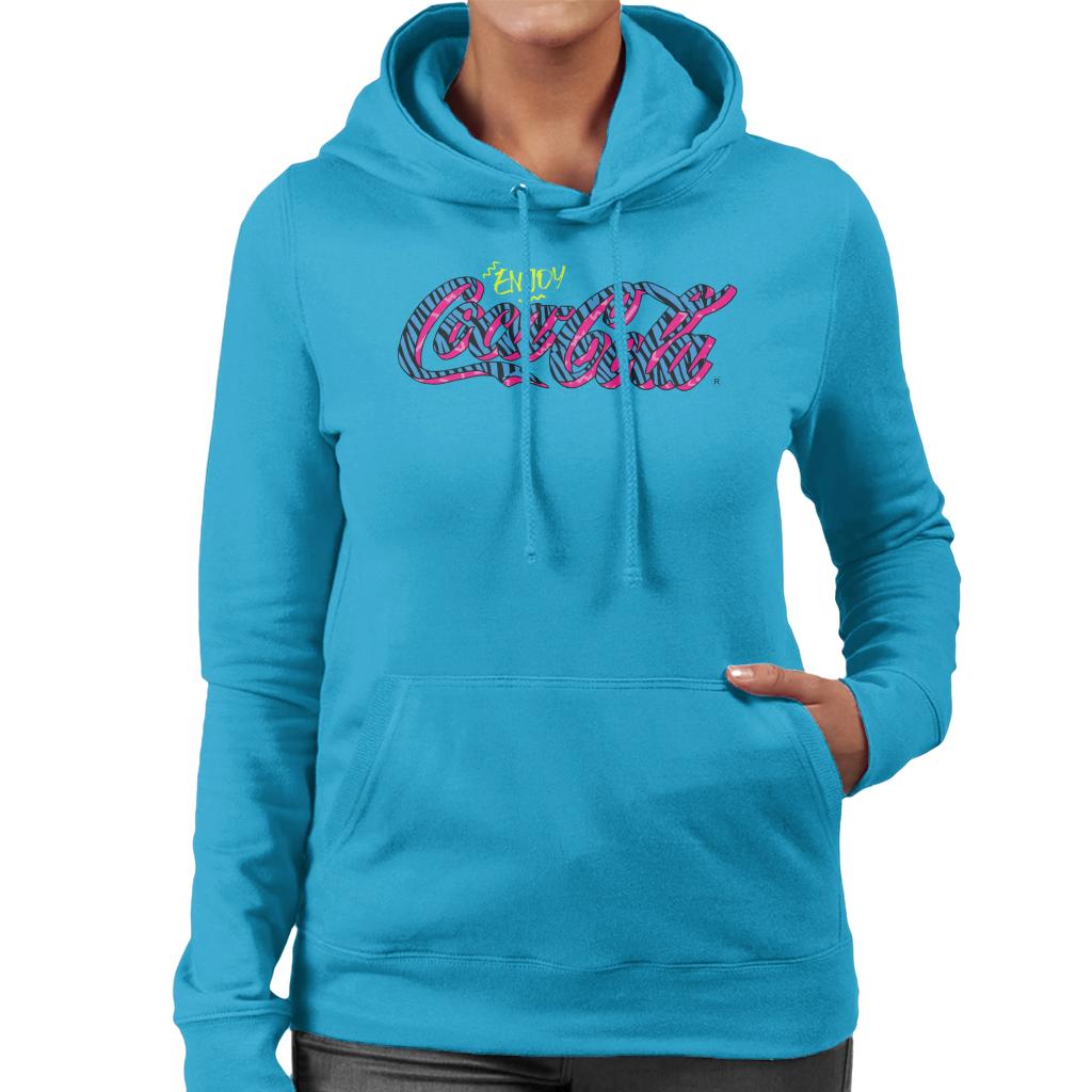 Coca Cola Retro Zebra Logo Women's Hooded Sweatshirt product image 6