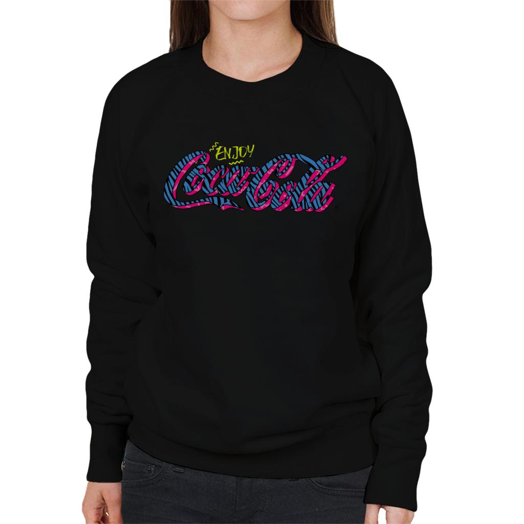 Coca Cola Retro Zebra Logo Women's Sweatshirt product image 1