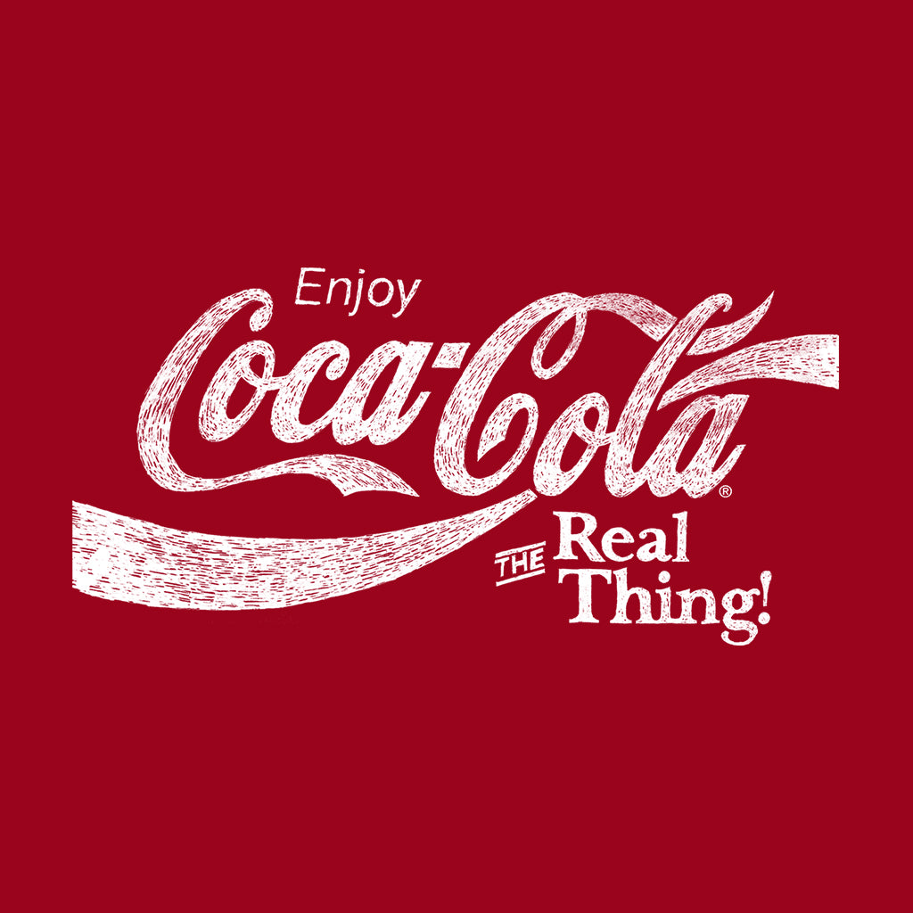 Coca Cola The Real Thing White Text Men's T-Shirt product image 2