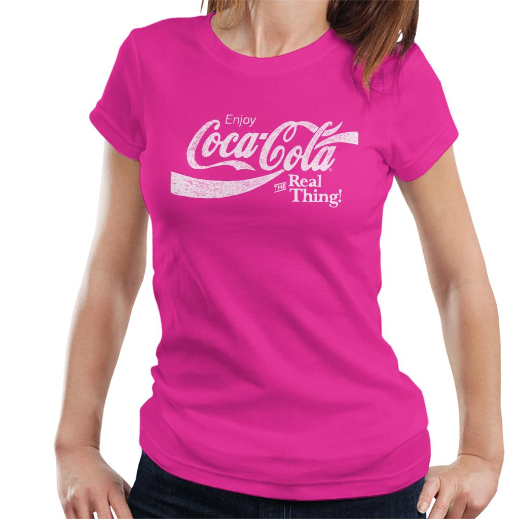 Coca Cola The Real Thing White Text Women's T-Shirt product image 6