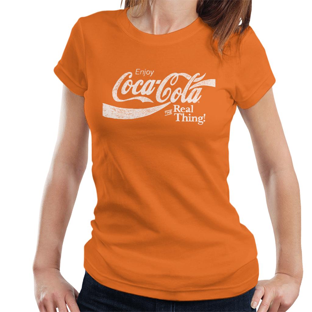Coca Cola The Real Thing White Text Women's T-Shirt product image 4