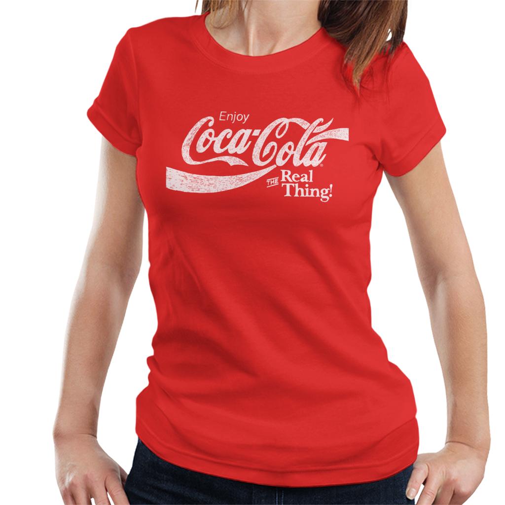 Coca Cola The Real Thing White Text Women's T-Shirt product image 1