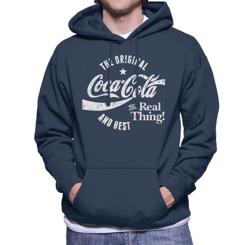 Coca Cola The Original And Best White Logo Men's Hooded product image 1