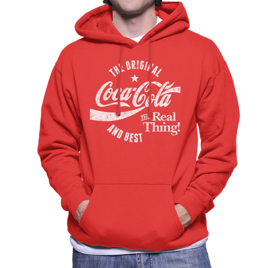 Coca Cola The Original And Best White Logo Men's Hooded product image 4
