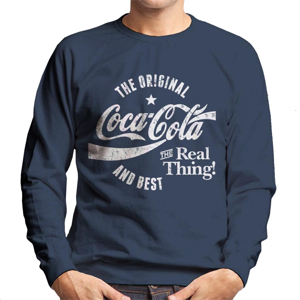 Coca Cola The Original And Best White Logo Men's Sweatshirt product image 1