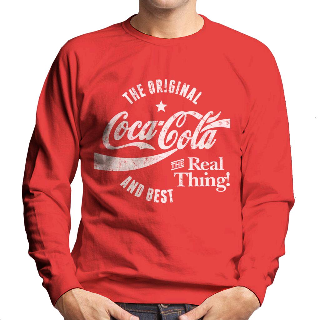 Coca Cola The Original And Best White Logo Men's Sweatshirt product image 4