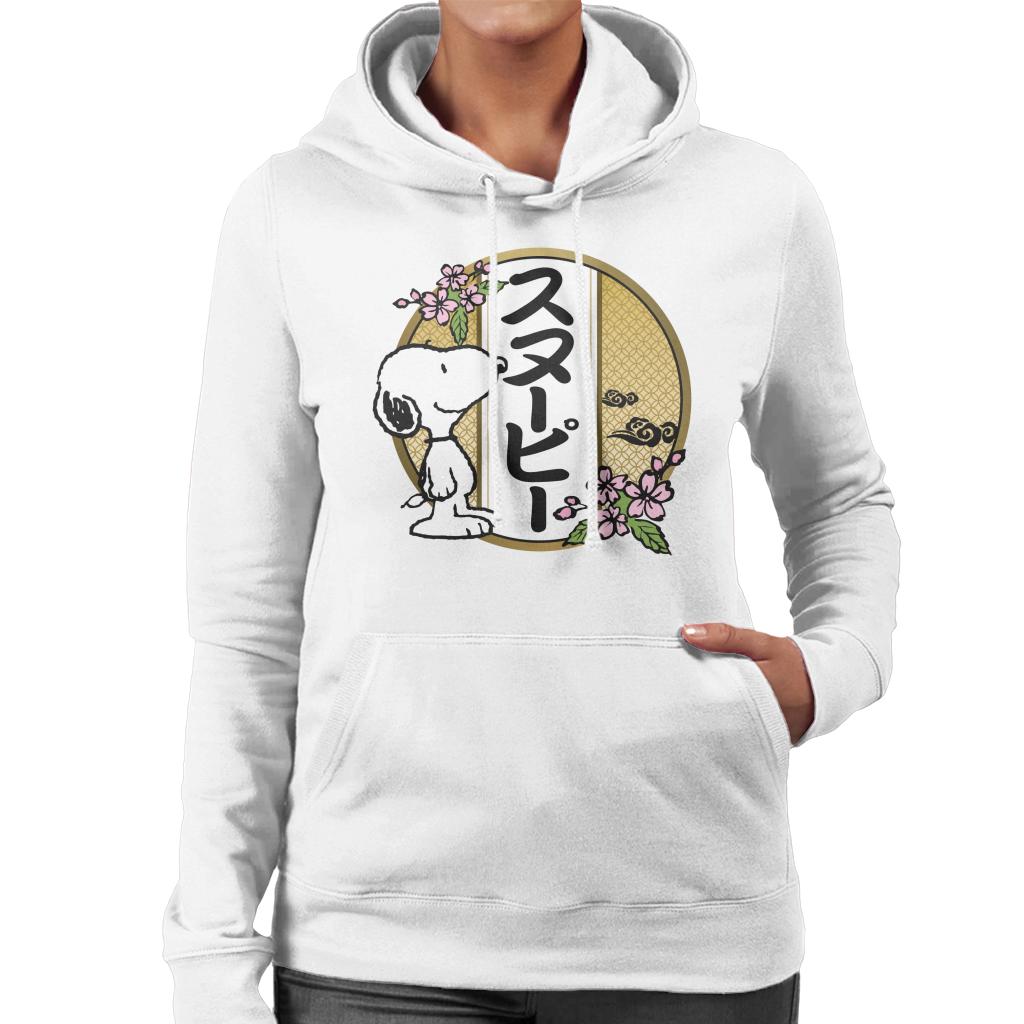Peanuts Snoopy Kanji Flowers Women's Hooded Sweatshirt product image 4
