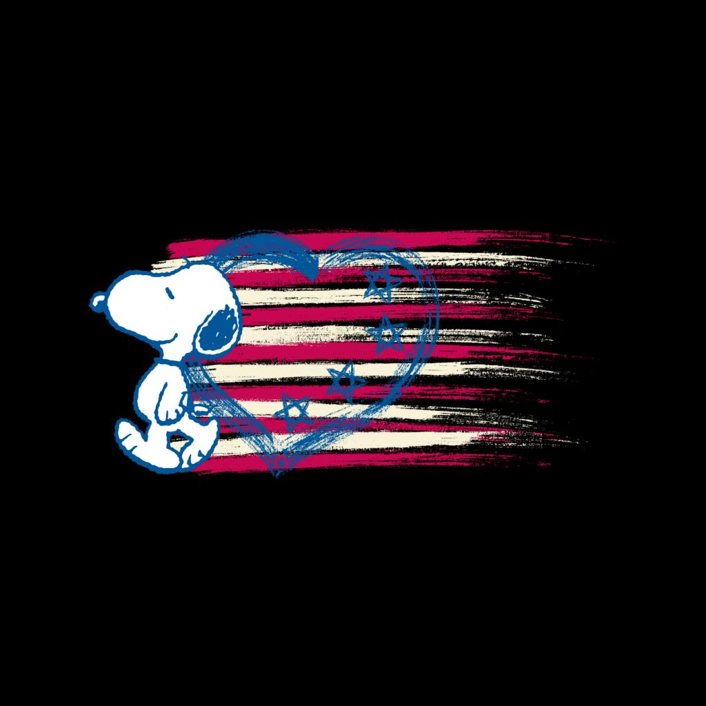 Peanuts Snoopy Patriotic Heart Flag Women's T-Shirt product image 2