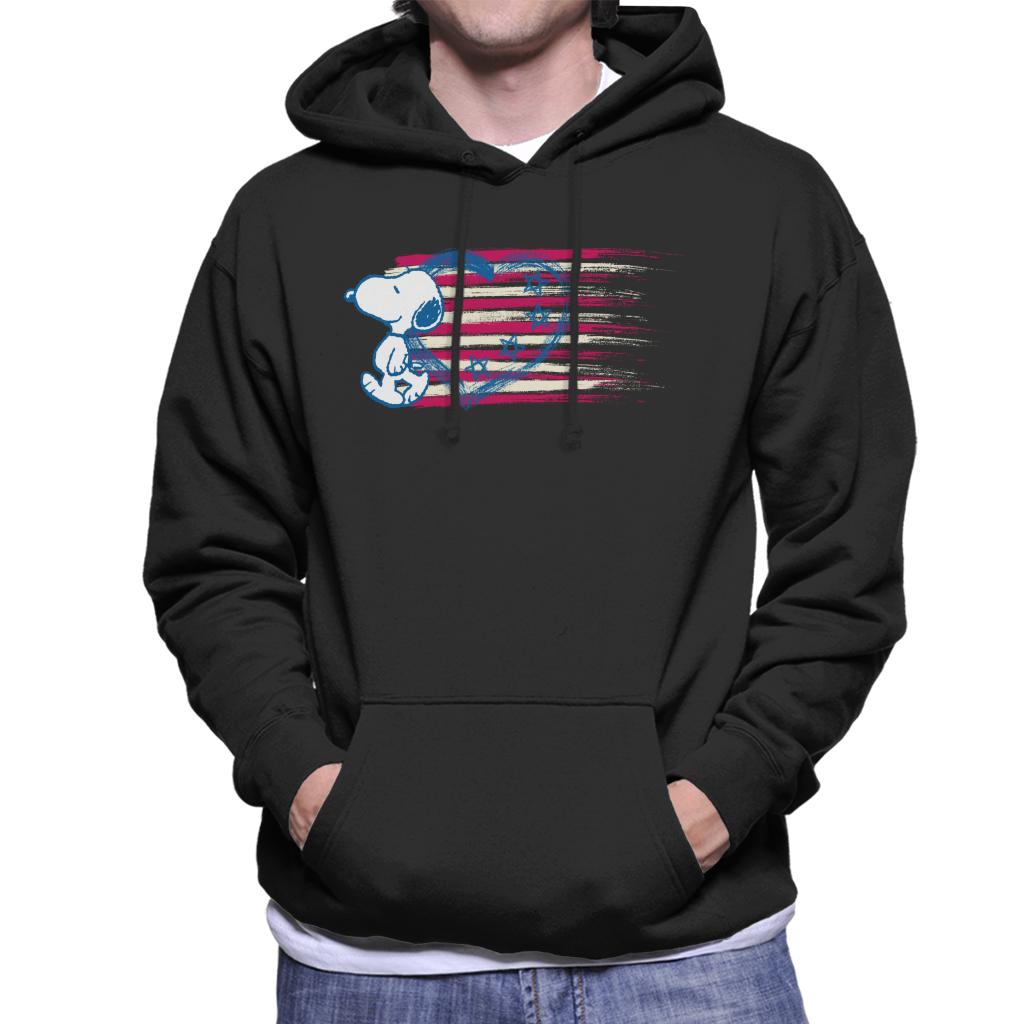 Peanuts Snoopy Patriotic Heart Flag Men's Hooded Sweatshirt product image 1