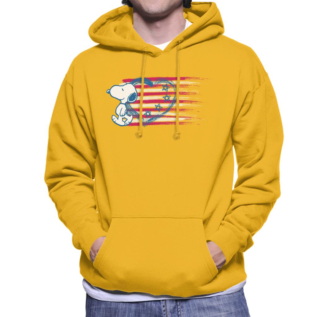 Peanuts Snoopy Patriotic Heart Flag Men's Hooded Sweatshirt product image 6