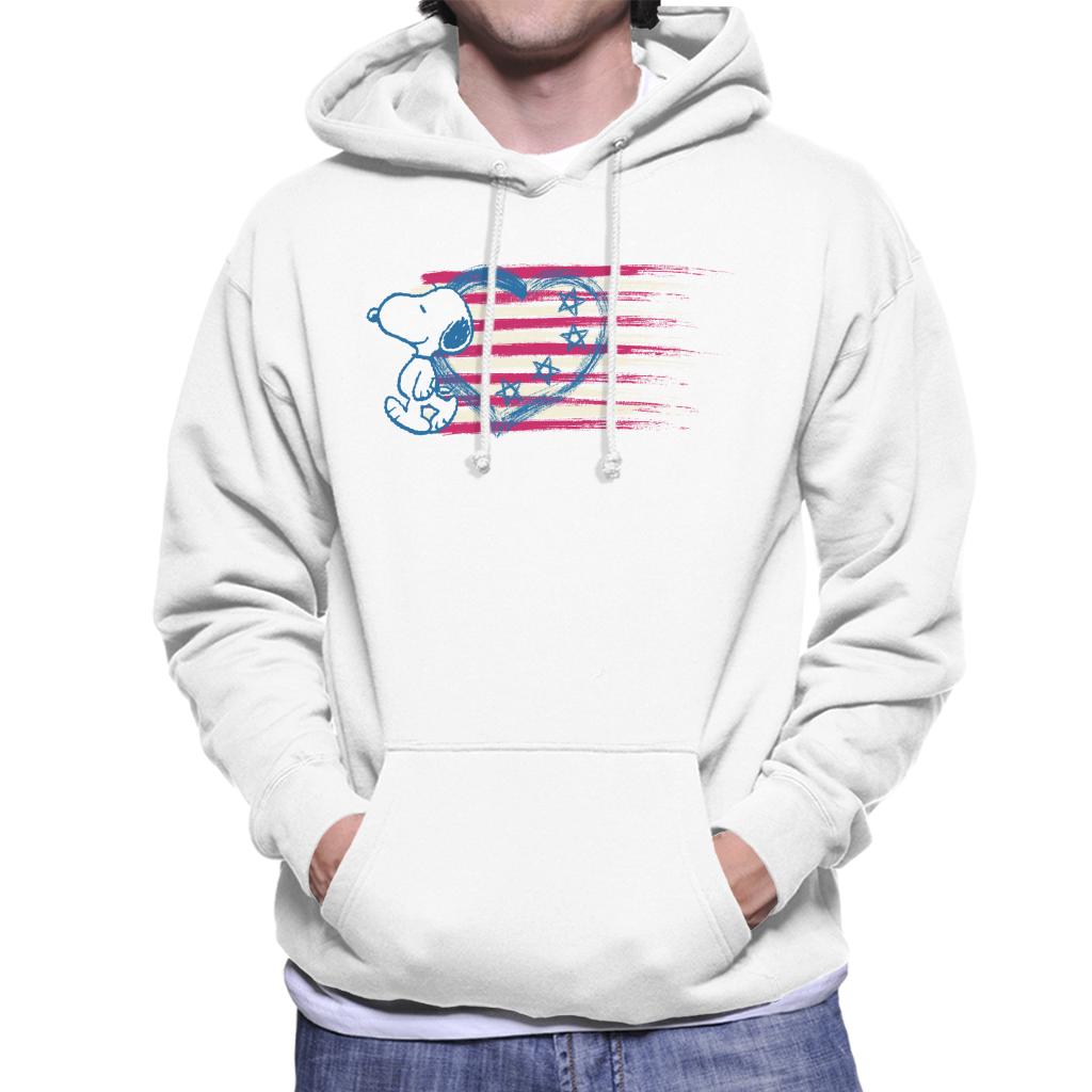 Peanuts Snoopy Patriotic Heart Flag Men's Hooded Sweatshirt product image 4
