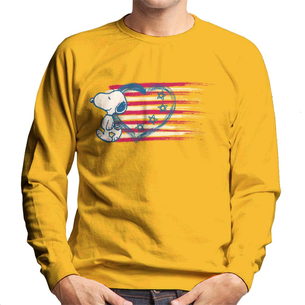 Peanuts Snoopy Patriotic Heart Flag Men's Sweatshirt product image 6