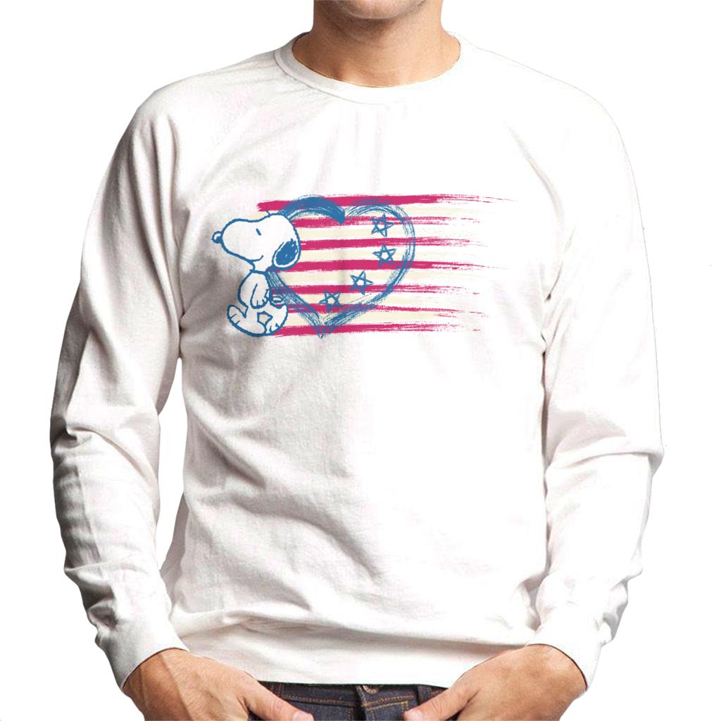 Peanuts Snoopy Patriotic Heart Flag Men's Sweatshirt product image 4