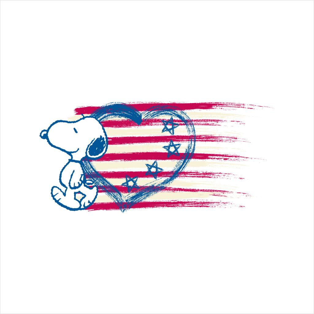 Peanuts Snoopy Patriotic Heart Flag Men's Hooded Sweatshirt product image 5