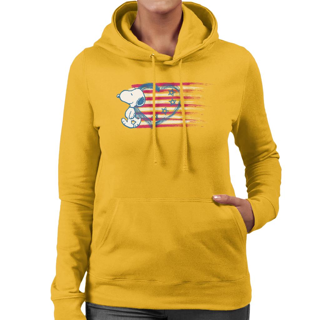Peanuts Snoopy Patriotic Heart Flag Women's Hooded product image 6