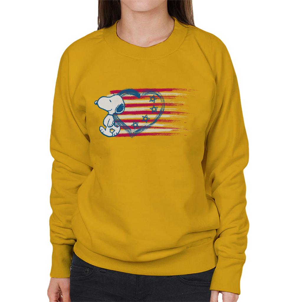 Peanuts Snoopy Patriotic Heart Flag Women's Sweatshirt product image 6