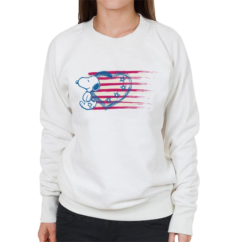 Peanuts Snoopy Patriotic Heart Flag Women's Sweatshirt product image 4