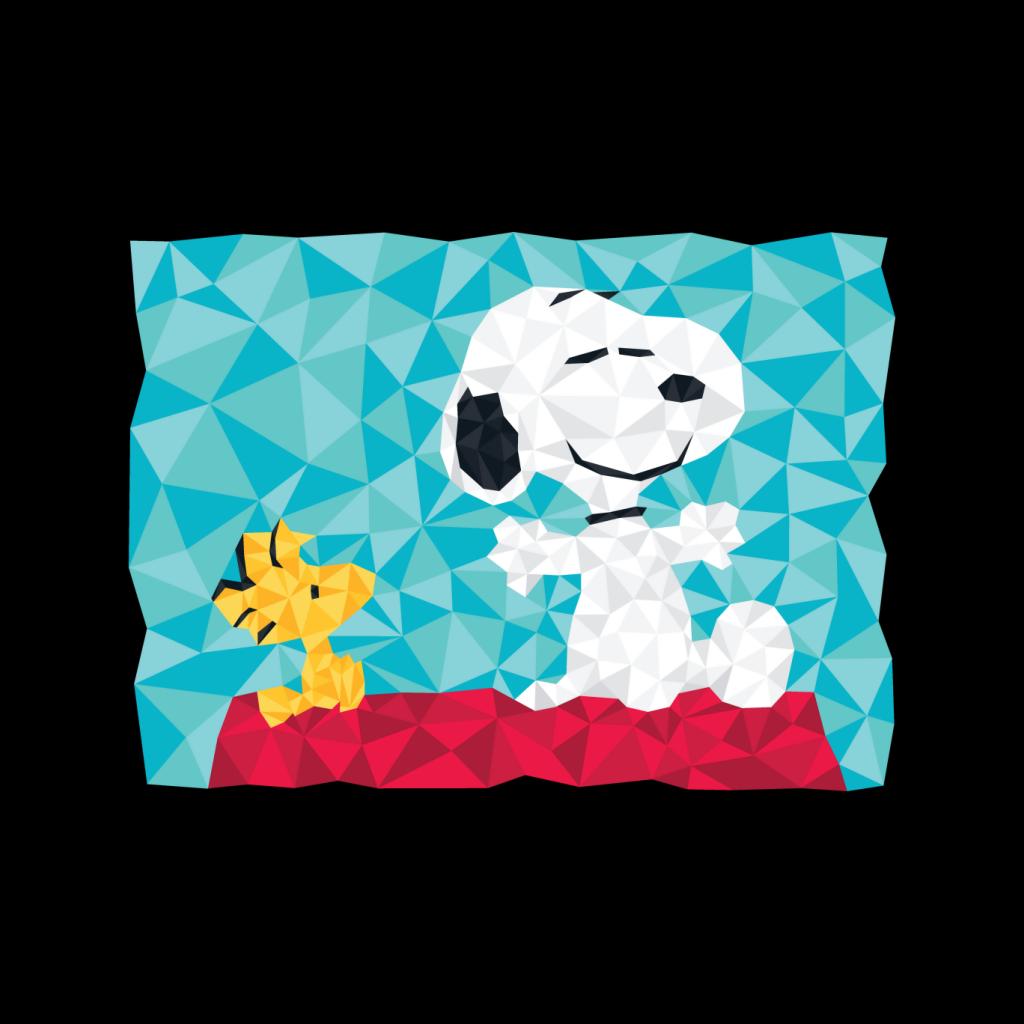 Peanuts Snoopy Woodstock Sitting On Kennel Geometric Men's product image 2