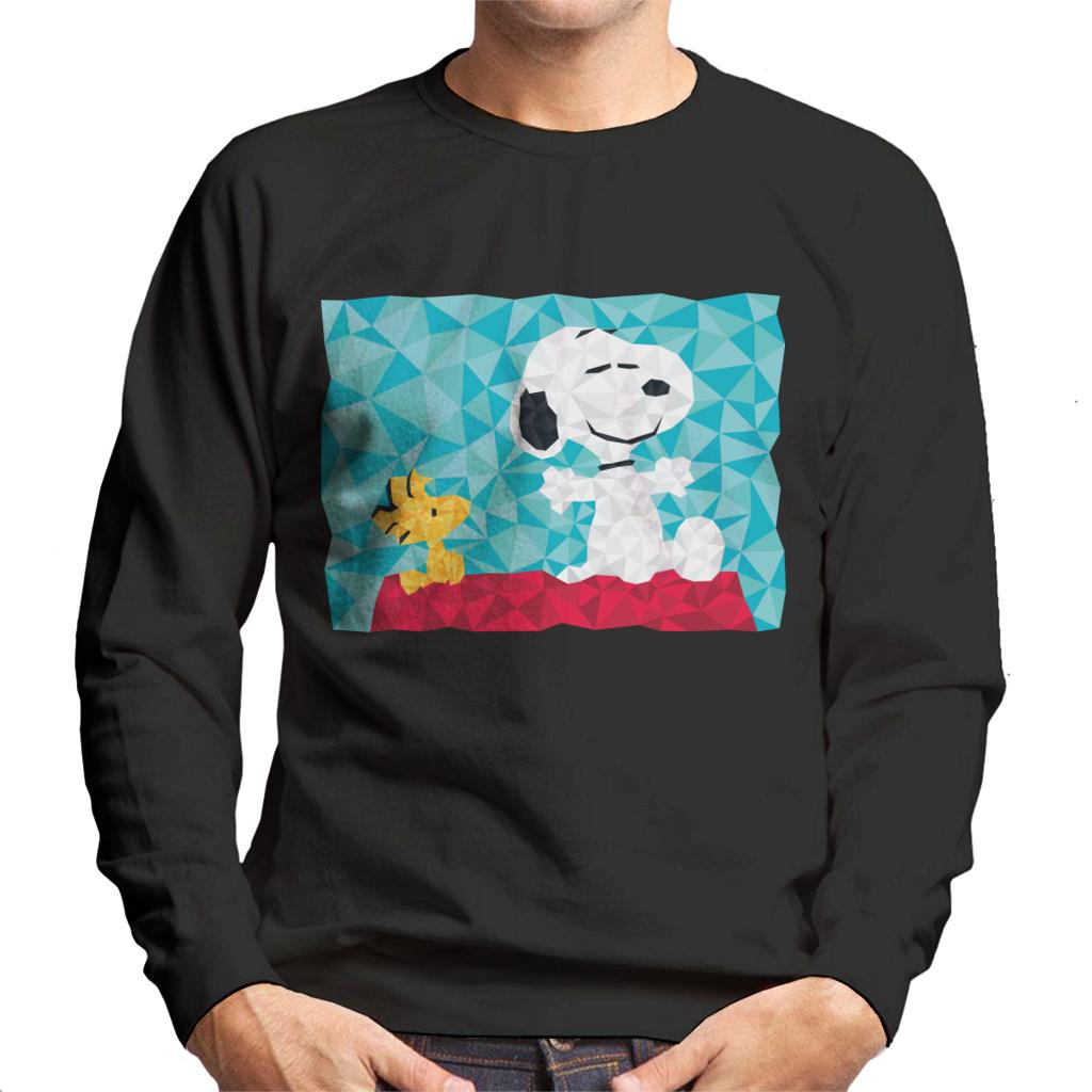Peanuts Snoopy Woodstock Sitting On Kennel Geometric Men's product image 1