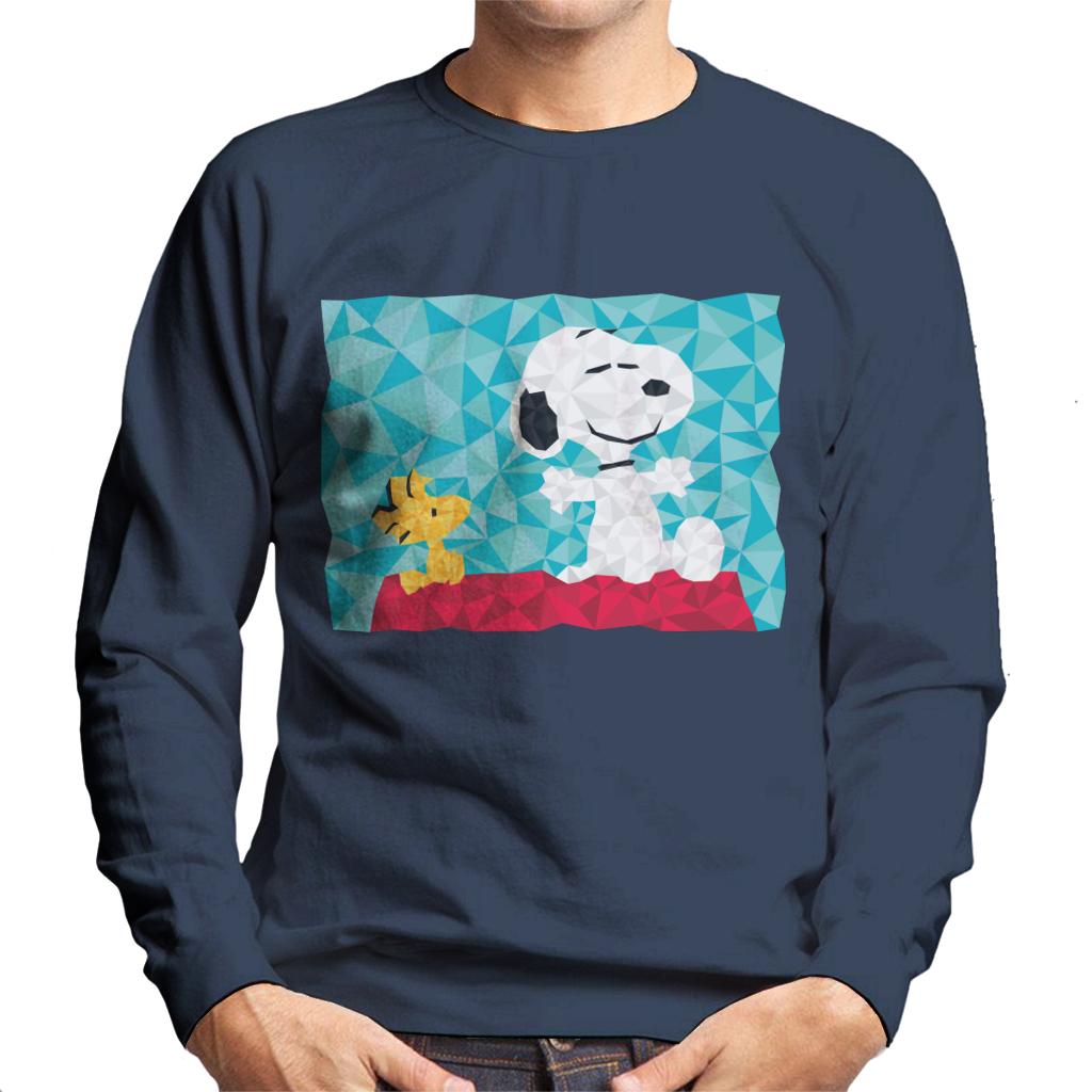 Peanuts Snoopy Woodstock Sitting On Kennel Geometric Men's product image 6