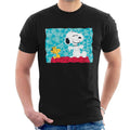Peanuts Snoopy Woodstock Sitting On Kennel Geometric Men's product image 1