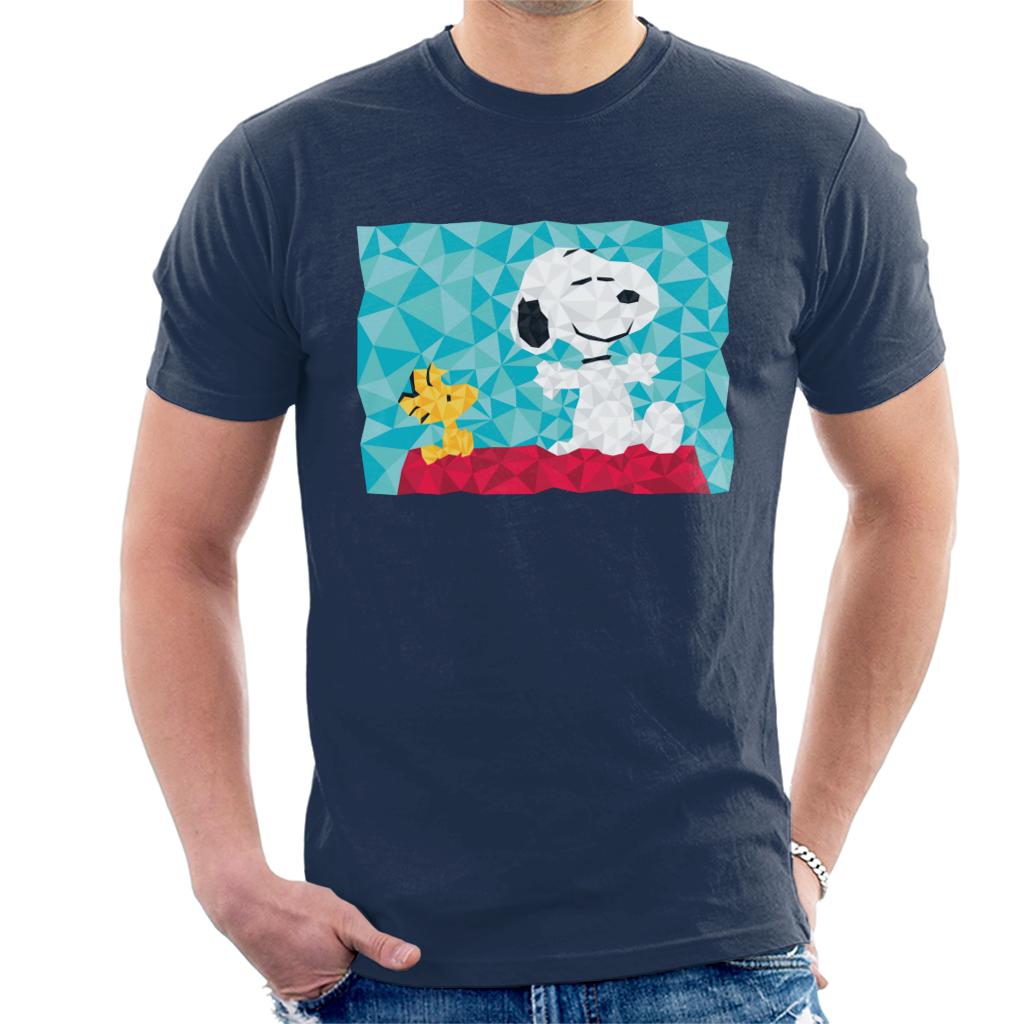 Peanuts Snoopy Woodstock Sitting On Kennel Geometric Men's product image 6