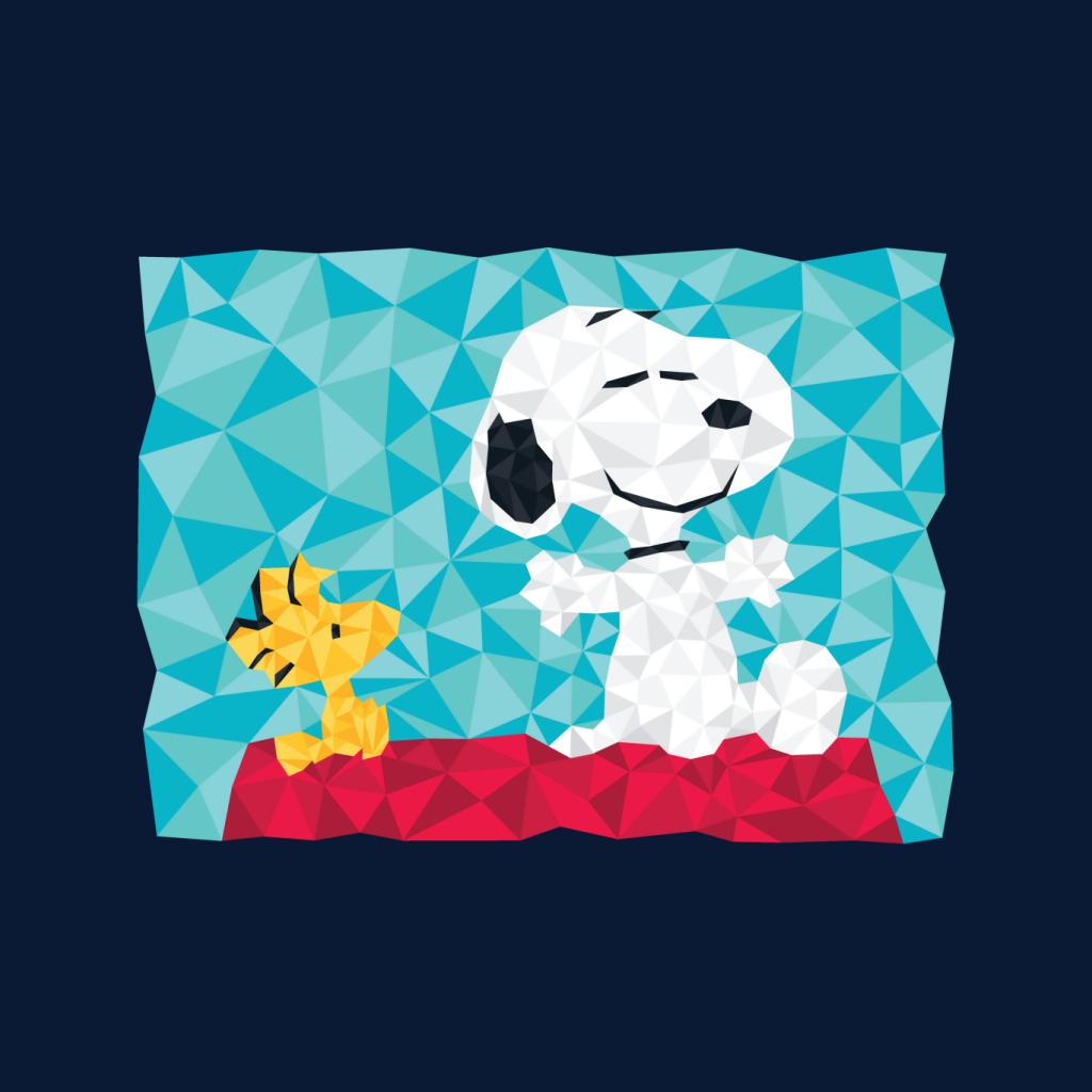 Peanuts Snoopy Woodstock Sitting On Kennel Geometric product image 7