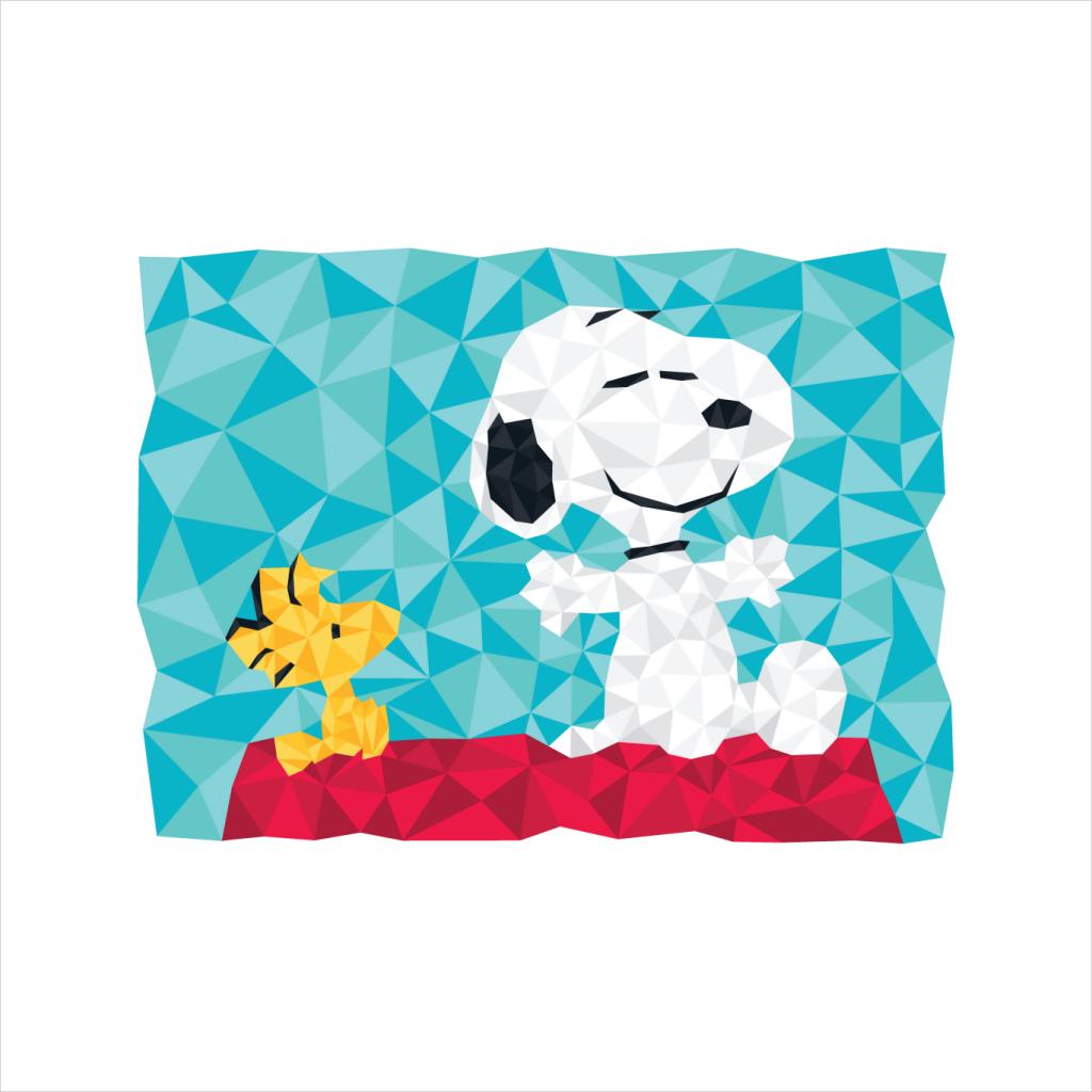 Peanuts Snoopy Woodstock Sitting On Kennel Geometric Men's product image 5