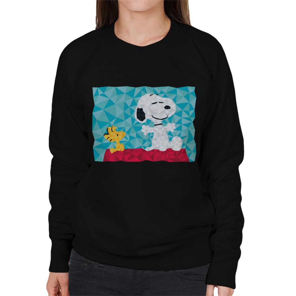 Peanuts Snoopy Woodstock Sitting On Kennel Geometric product image 1