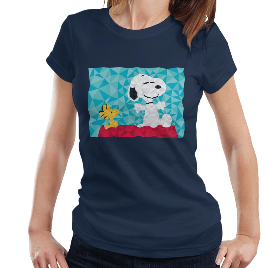 Peanuts Snoopy Woodstock Sitting On Kennel Geometric product image 6