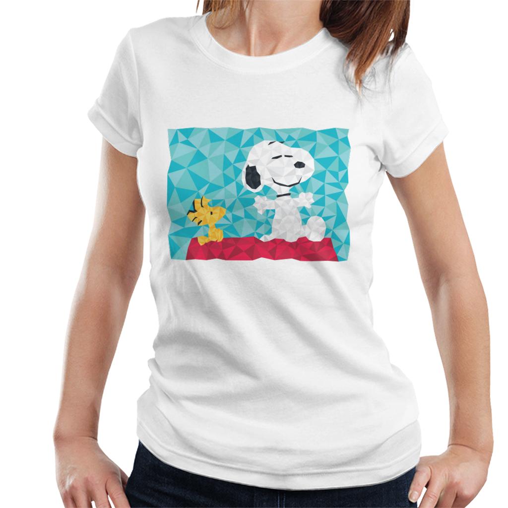 Peanuts Snoopy Woodstock Sitting On Kennel Geometric product image 4