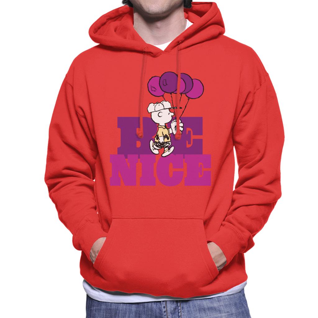Peanuts Charlie Brown Be Nice Balloons Men's Hooded product image 6