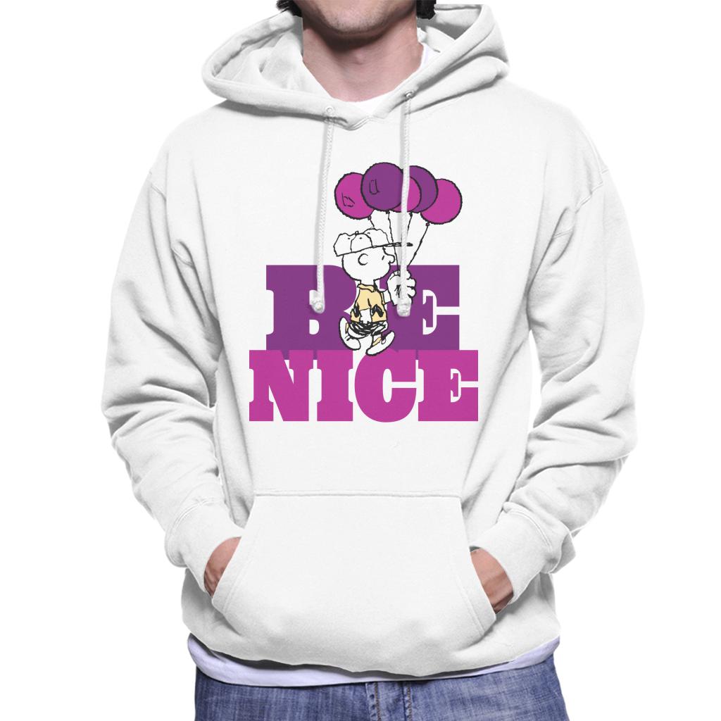 Peanuts Charlie Brown Be Nice Balloons Men's Hooded product image 4